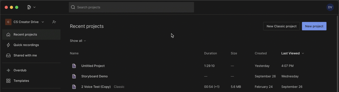Audio only compositions Descript Help