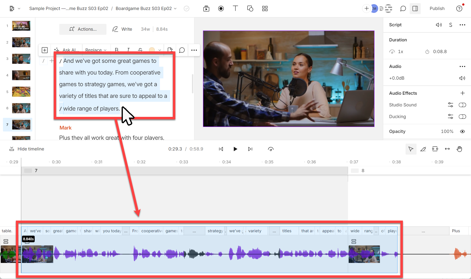 Video, audio, and image layers – Descript Help