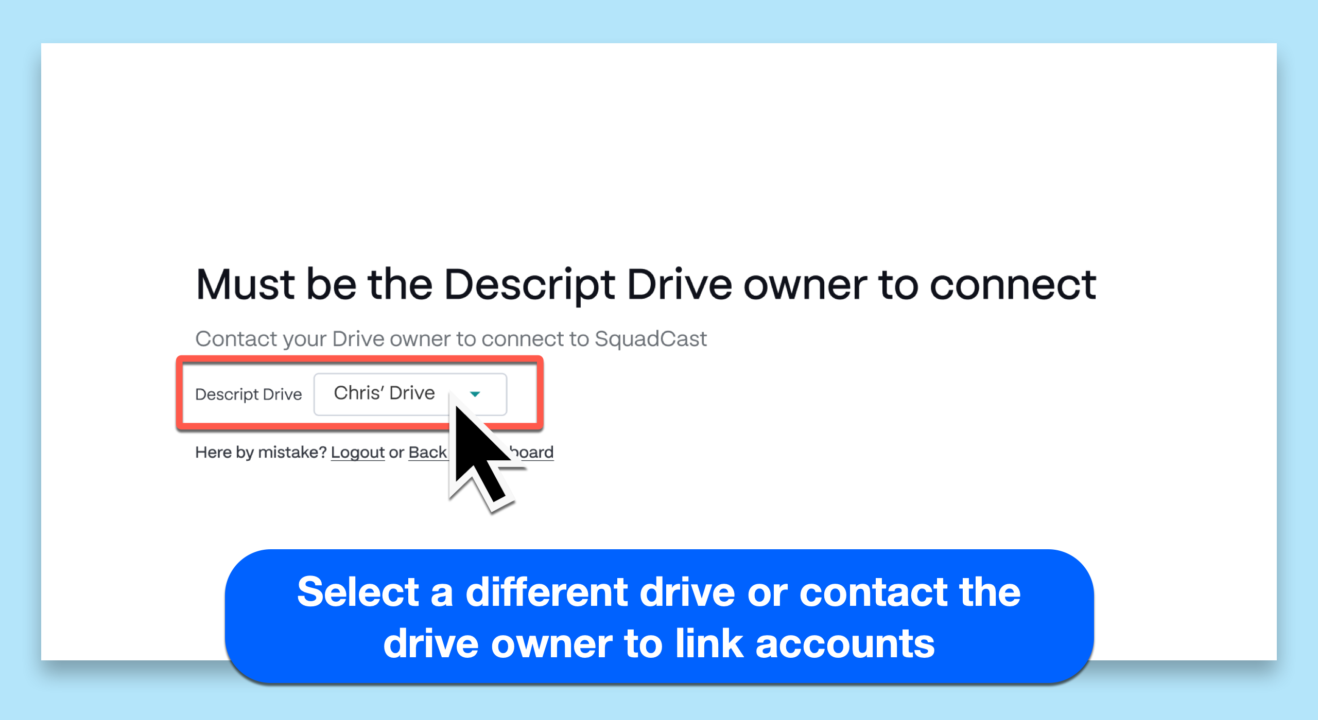 Connect  to  & Link Between  Accounts