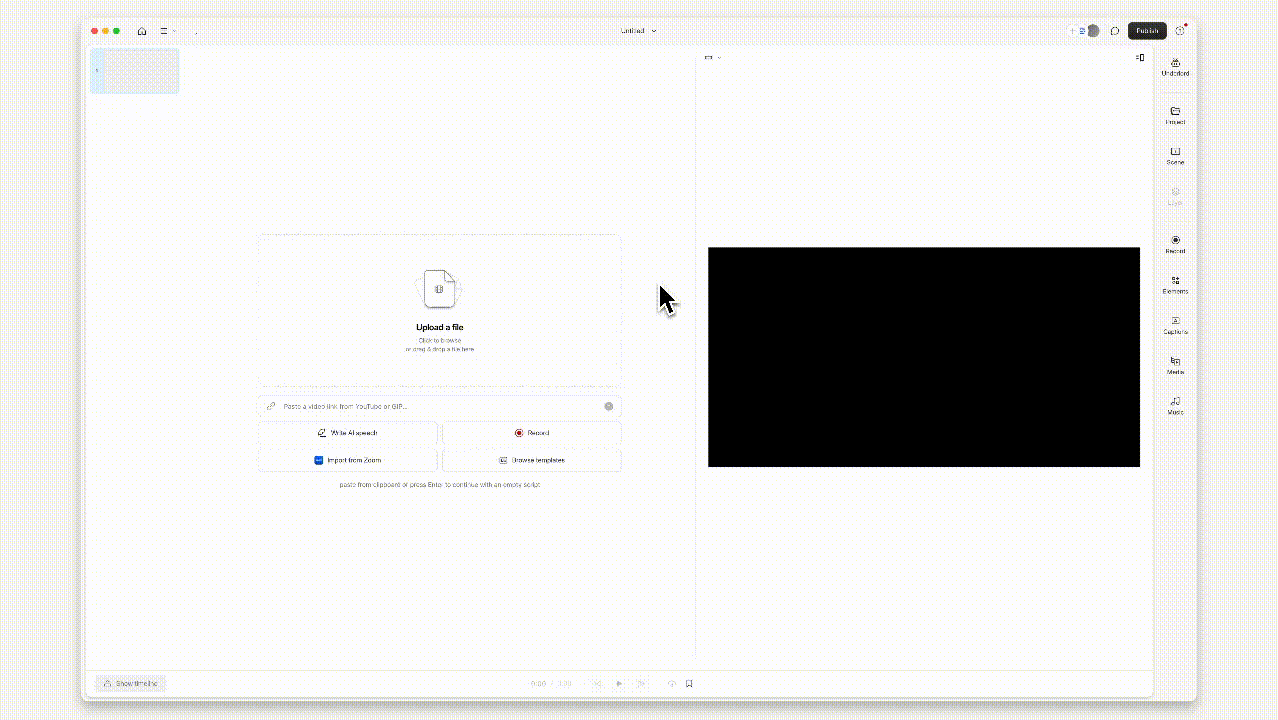 importing and transcribing a file.gif