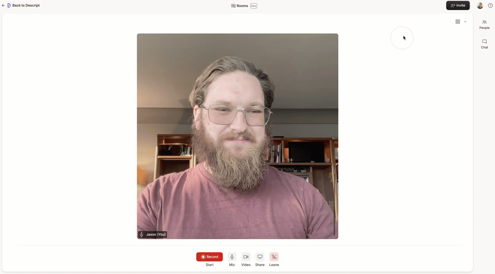 Adjust aspect ratio in Descript Room