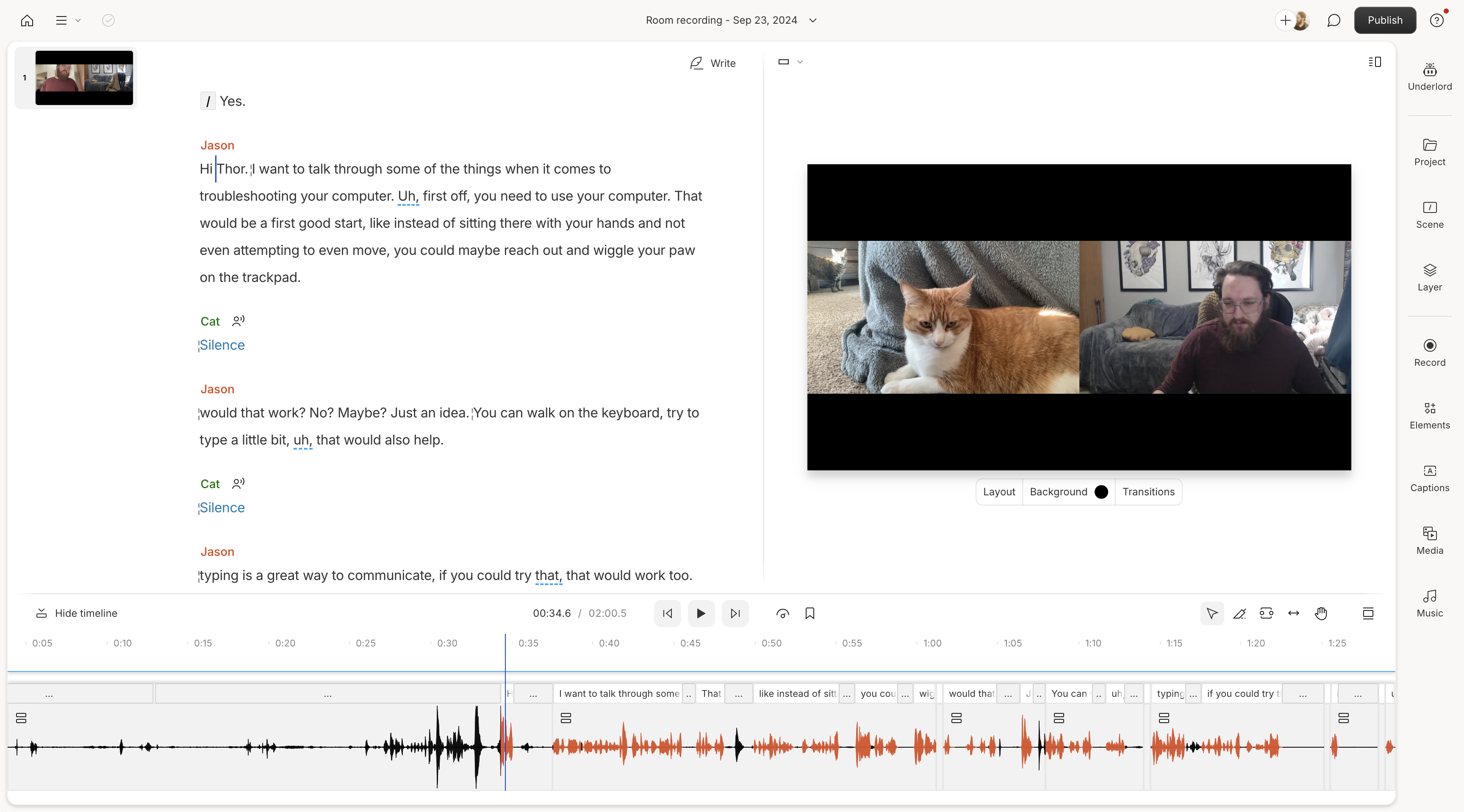 Gallery layout in Descript composition