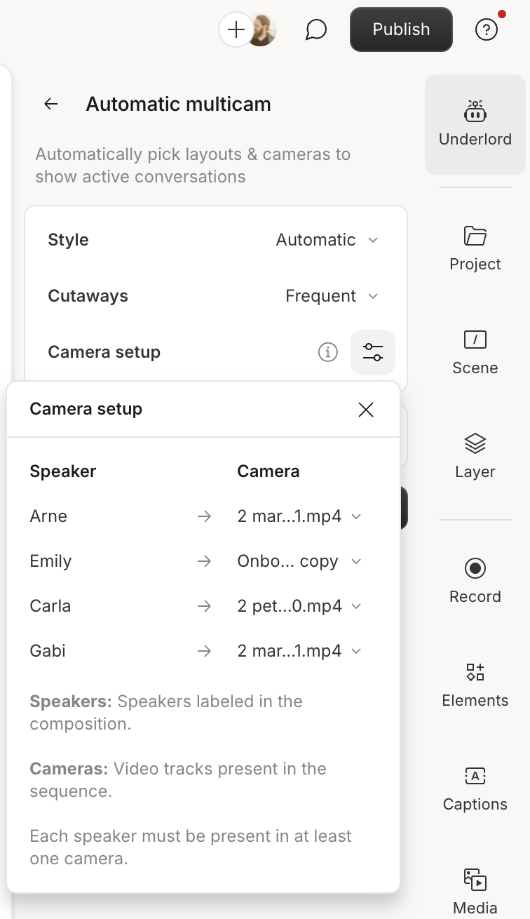 Automatic multicam – Descript Help