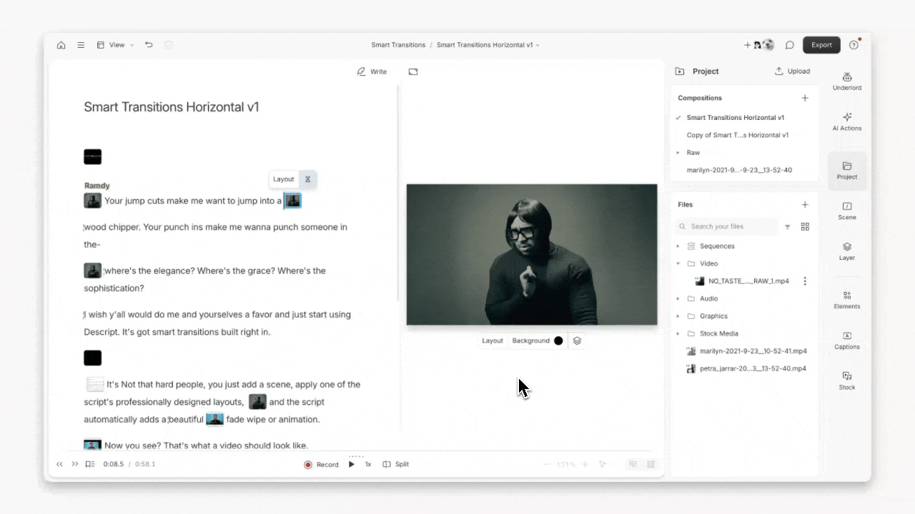 Offset slider in media preview modal