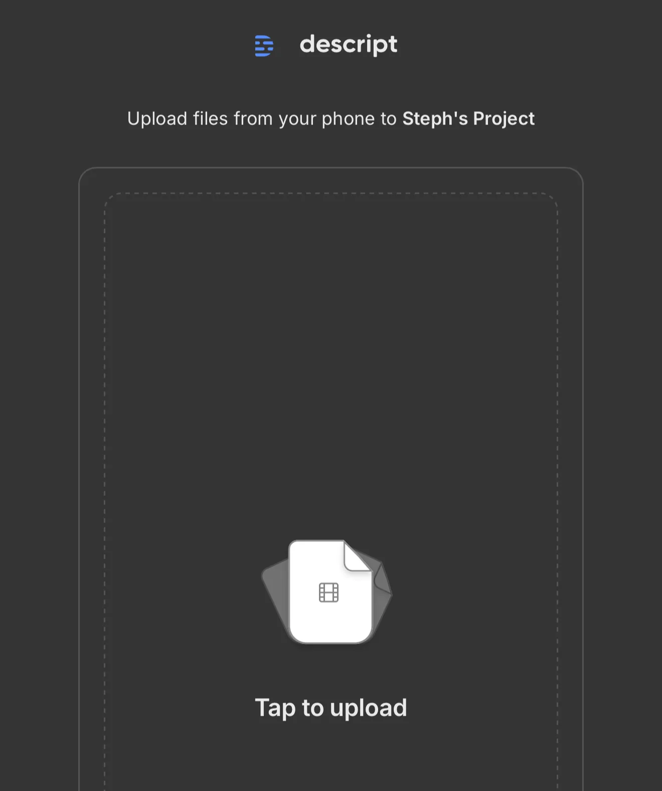 Selecting a file on mobile