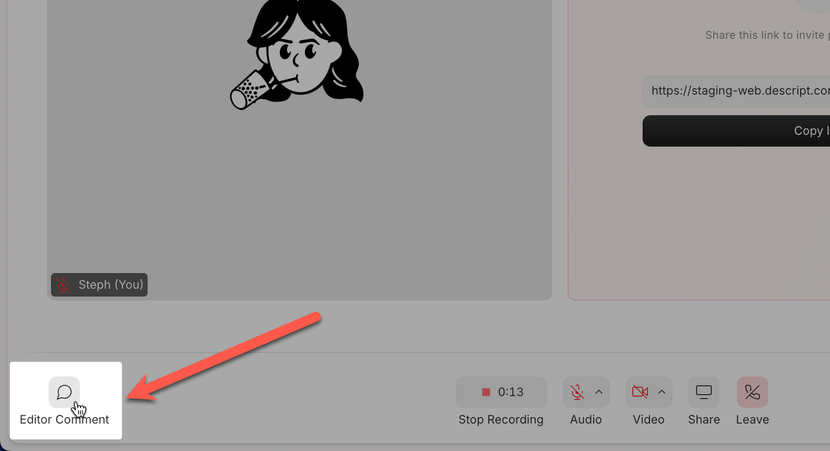 Editor Comments panel in Rooms. Hit Esc to close.