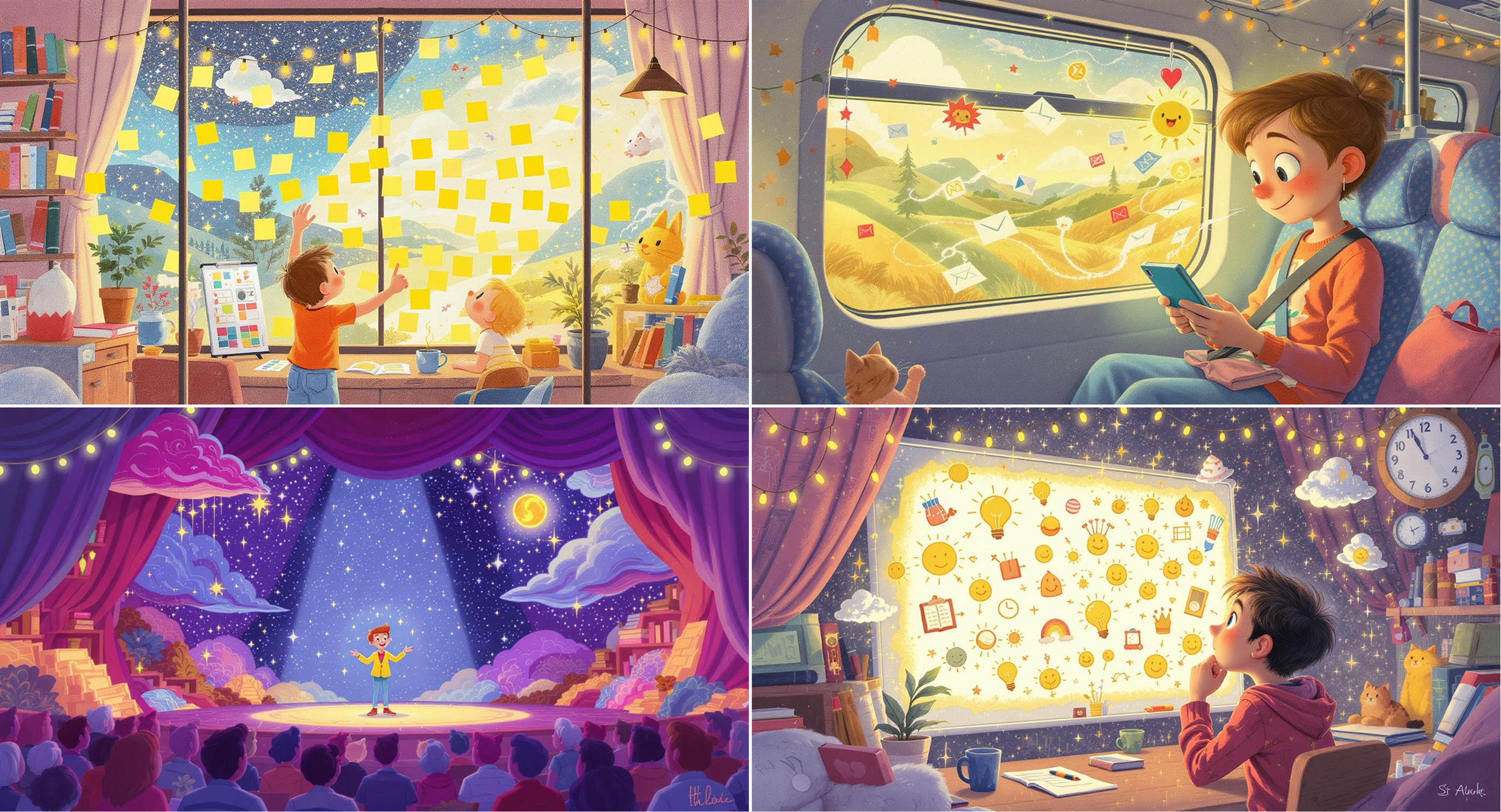 Generated images in the Children's Book style