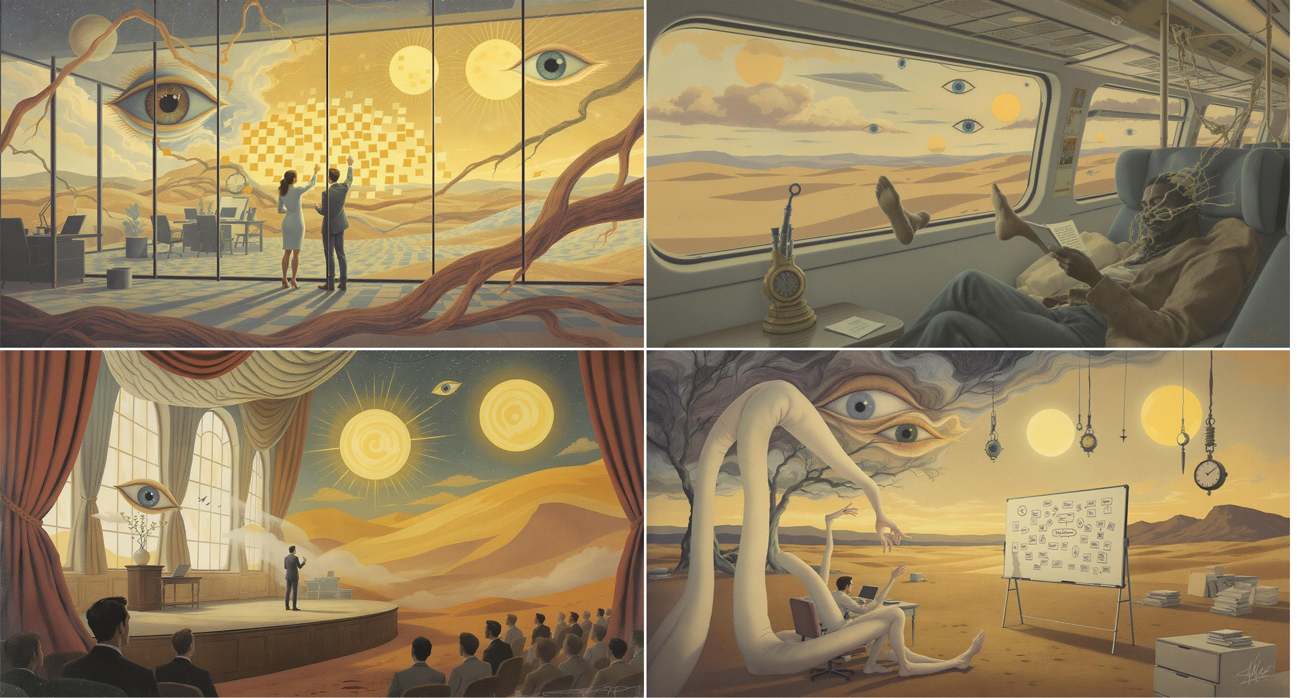 Generated images in the Surrealist style