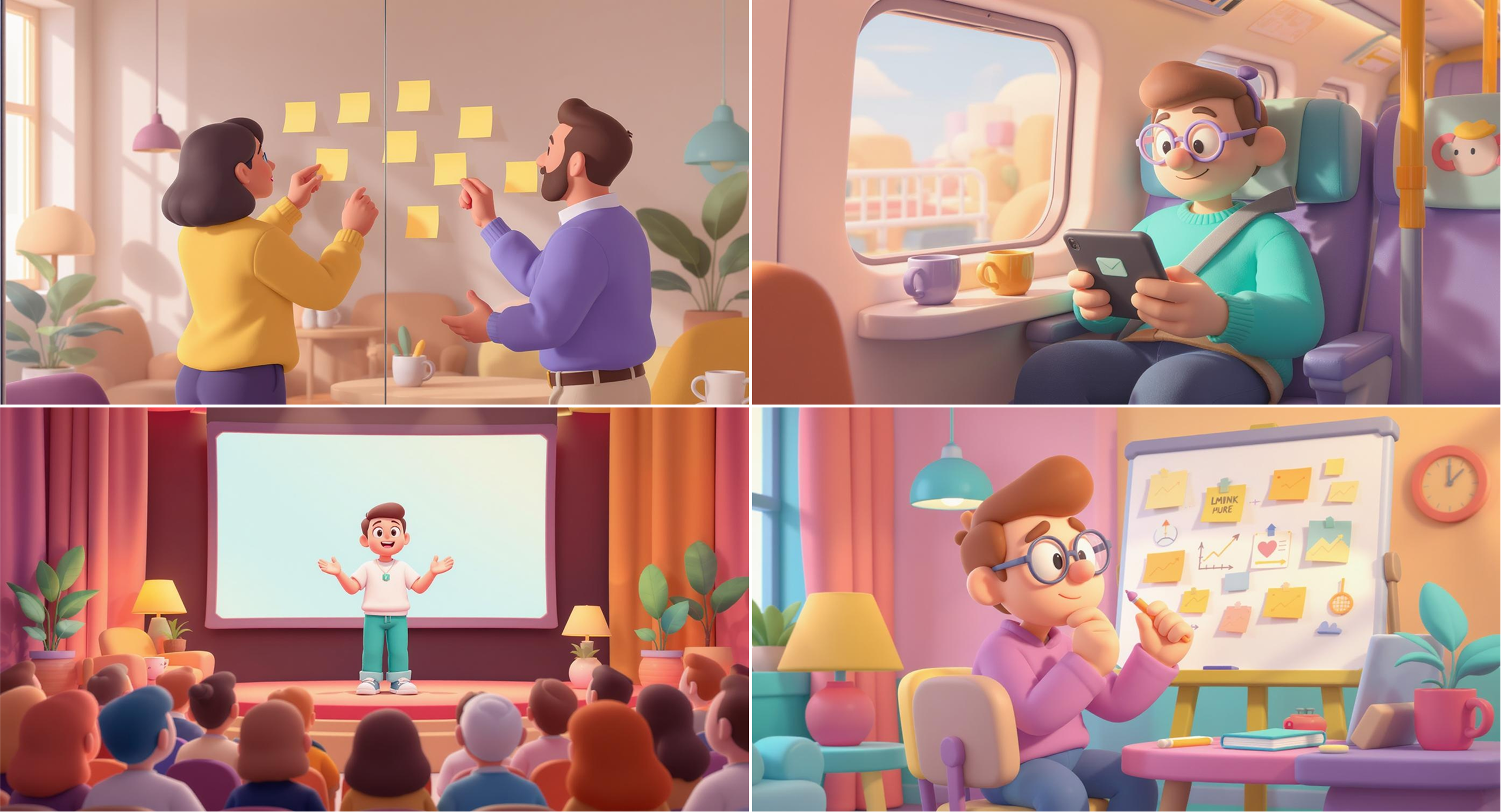 Generated images in the 3D Animation style