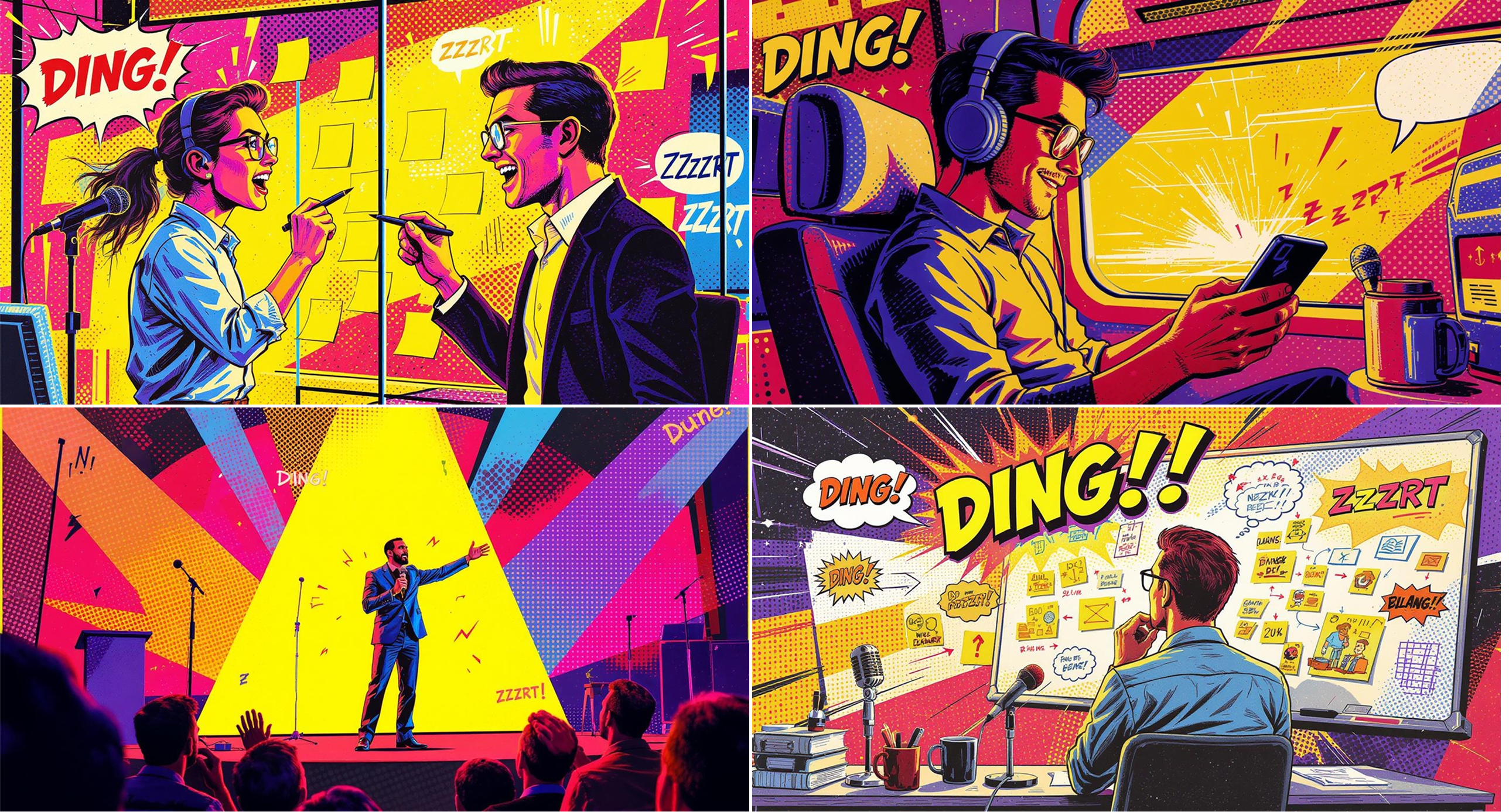 Generated images in the Pop Art style