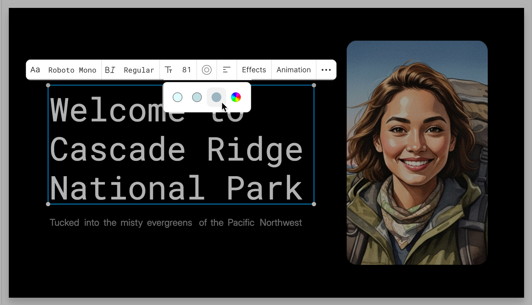 Brand Studio colors in the color picker